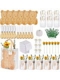 55pcs/6sets Cheeseboard Set,Holiday Party Gift. Featuring Adorable Bear And Clothing-Shaped Cheeseboards, This Set Includes A Cheeseboard, Spoon, Butter Spatula, Gift Bag, And Kitchen Towel For Weddings, Baby Showers, And Holiday Parties