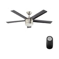 Merwry 48 in. Integrated LED Indoor Brushed Nickel Ceiling Fan with Light Kit and Remote Control