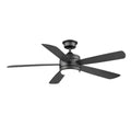 Hampton Bay Averly 52 in. Integrated LED Matte Black Ceiling Fan with Light and Remote Control with Color Changing Technology