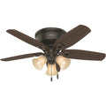 Hunter Builder Low Profile 42" Ceiling Fan with Light - New Bronze