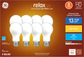 GE Relax 8-Pack 60 W Equivalent Dimmable Warm White A19 LED Light Fixture Light Bulbs