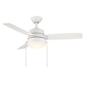 Hampton Bay SW19151P mWh Caprice 44 in. Integrated LED Indoor Matte White Ceiling Fan with Light Kit