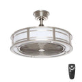 Home Decorators Brette II 23 in. LED Indoor/Outdoor Brushed Nickel Ceiling Fan