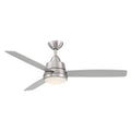 Hampton Bay SW19151R BN Caprice 52 in. Integrated LED Indoor Brushed Nickel Ceiling Fan with Light Kit and Remote Control