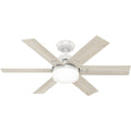 Hunter Pacer 44 - in Fresh White LED Indoor Ceiling Fan with Light Remote