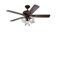 Better Homes & Gardens 52" Bronze Coastal Ceiling Fan, 5 Reversible Blade, 3 LED Bulbs Included