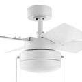 Hampton Bay YG922B - MWH Metarie II 24 in. Indoor Matte White Ceiling Fan with Light