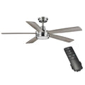 Hampton Bay 52133 Fanelee 54 in. White Color Changing Integrated LED Brushed Nickel Smart Hubspace Ceiling Fan with Light Kit and Remote