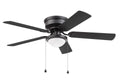 Harbor Breeze Armitage 52 - in Matte Black Indoor Flush Mount Ceiling Fan with Light (5 - Blade)