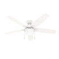 Hunter 52487 52 in. Anisten Fresh White Ceiling Fan with LED Light Kit & Pull Chain