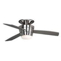 Harbor Breeze Mazon 44 - in Brushed Nickel Flush Mount Indoor Ceiling Fan with Light Kit and Remote (3 - Blade)