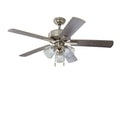 Better Homes & Gardens 52 inch Nickel Coastal Ceiling Fan, 5 Reversible Blade, 3 LED Bulbs Included